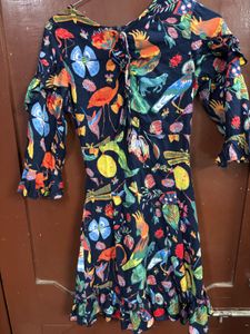 Colorful Print Mini Dress
