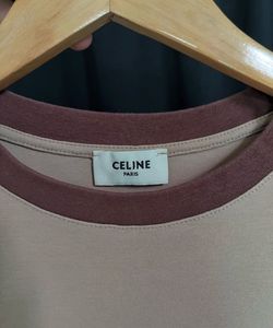 Authentic CELINE Paris Logo Tee  For Women