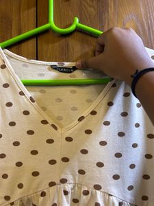 Polka Dot peplum top