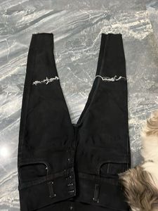 Black Distressed Jeans