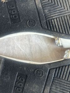 White Embellished Bow Slides