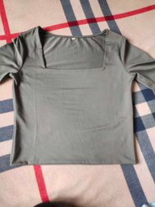 Women Soft Stretch Fabric Square Neck Top