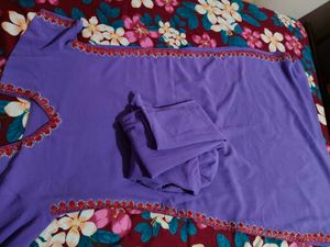 Purple Embroidered Kurta set