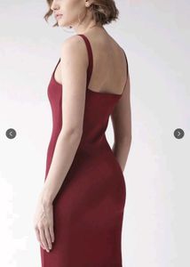 Chic Maroon Bodycon Dress