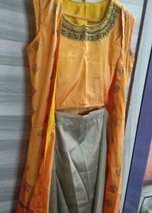 Crop Top Lehenga With Jacket