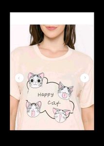 Cute Cat Pajama + Red rose Top