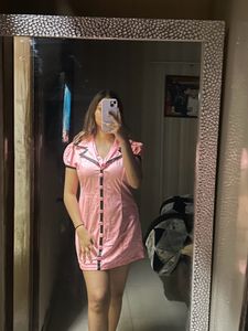 Cute Korean Pink Dress