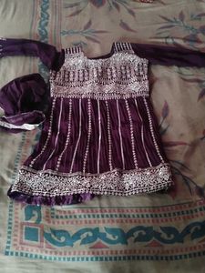Purple Embroidered Salwar Kameez