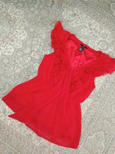 H&amp;M Red Net Top.