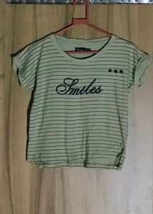 Casual Green colour short top