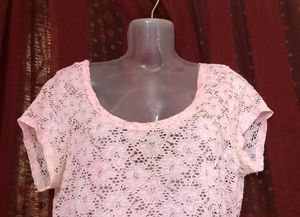 No Boundaries Pink Lace Top
