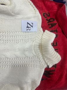 Cream Turtleneck Sweater