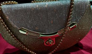 Wedding Party Gold Glitter Clutch