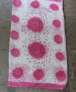 Pink Floral Saree