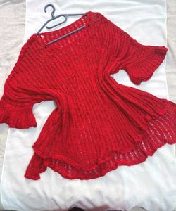 🎁Buy1 Get1 Free Oversized Red Knitted Top ()
