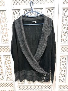 ✈️ Imported Stylish Black Wrap Sweater C
