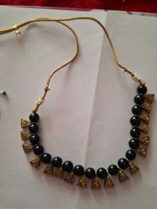 Black Beaded Necklace