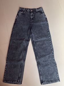 Acid Wash Wide Leg Jeans