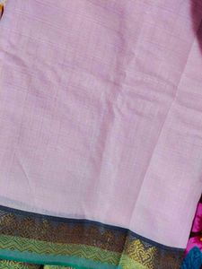 Elegant pink cotton Ethnic saree