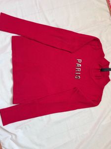 Red Paris Long Sleeve Top