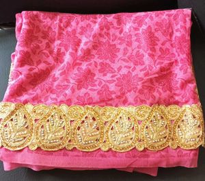 Pink & Gold Saree