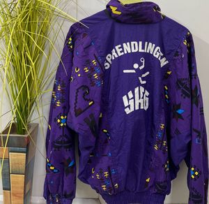 Vintage Purple Windbreaker Jacket