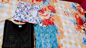 Floral Print Kurti Bundle (3)