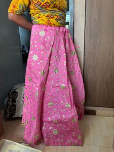 Pink Embroidered Lehenga Skirt