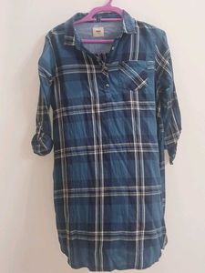 MAX Blue Plaid Flannel Shirt