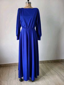 Elegant Blue Midi Dress