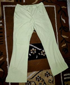 Light Green Flare Leg Pants