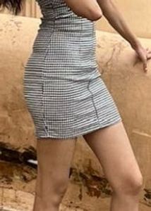 H&amp;m Black Gingham Printed Dress
