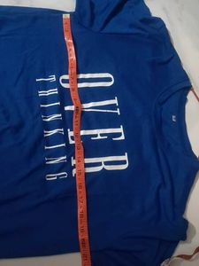 Blue &#34;Overthinking&#34; Graphic Tee