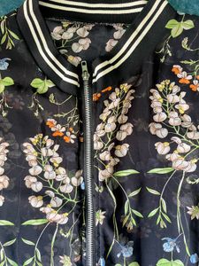 Floral Sheer Mesh Jacket