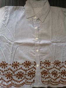 Embroidered Striped Shirt