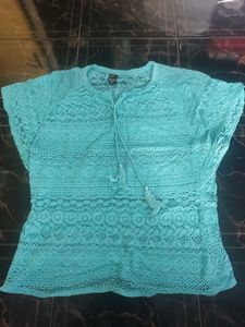 Sea Green Lace Top