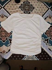 White Textured Top