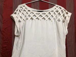 Express White Short Sleeve Top