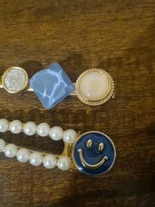 Blue Pinteresty Hair Clips