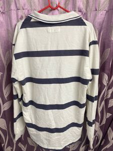 ZARA Striped Polo Sweatshirt