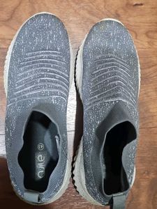 Comfortable Gray Slip-On Sneakers