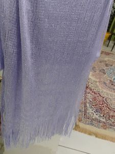 Lavenders Shimmer Scarf With Tassles