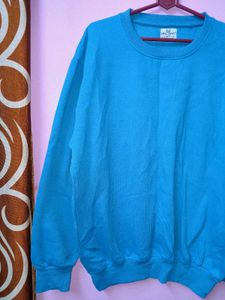 Turquoise Pullover Sweatshirt