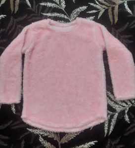 Unused Baby Pink Fur Sweater, Size: Xl