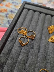 9 Adjustable Gold Polish Rings