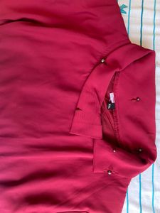 Red Asymmetrical Tunic Top