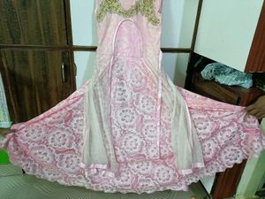 beautiful baby pink kurta/gown