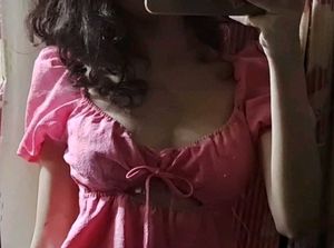 H&amp;M Puff Sleeve Pink Dress