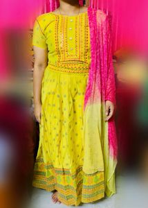 Festive Wear Dress With Dupatta And Belt