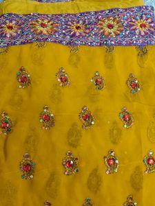 Embroided Chiffon Saree